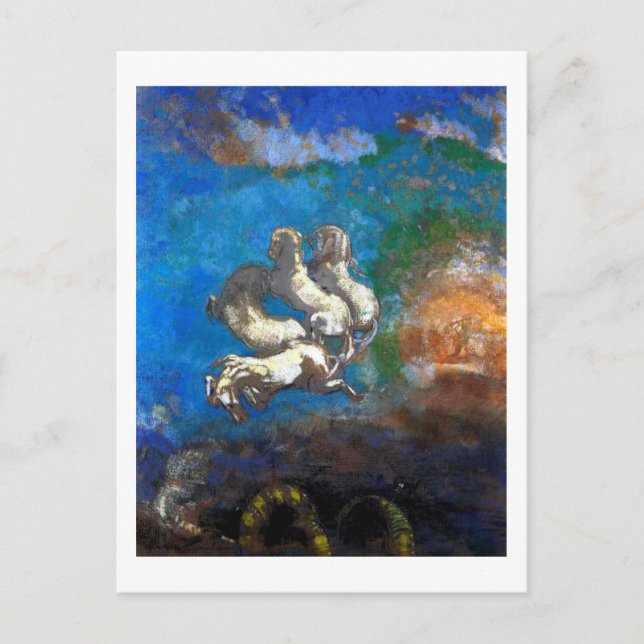 Postal Carro de Apolo, Redon (Anverso)