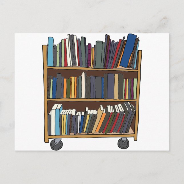 Postal Carro de biblioteca (Anverso)