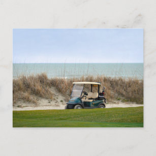 Postal Carro de golf en el 18º hoyo, isla de Kiawah