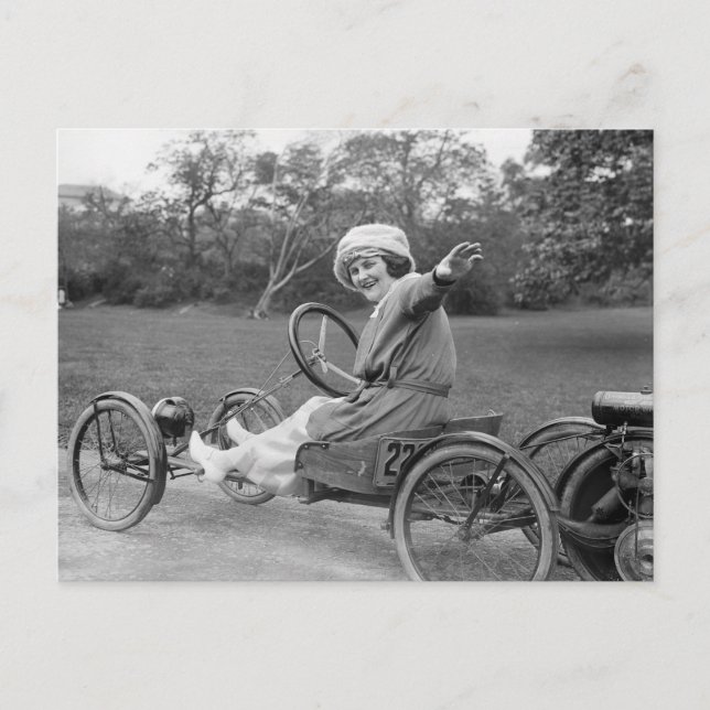 Postal Carro de viaje de antigüedades, principios del sig (Anverso)