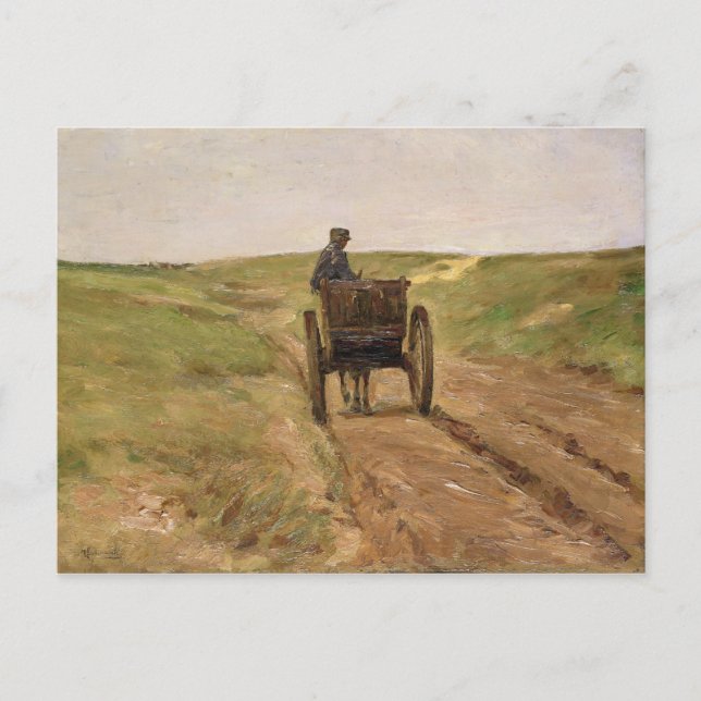 Postal Carro en Katwijk, 1889 (Anverso)