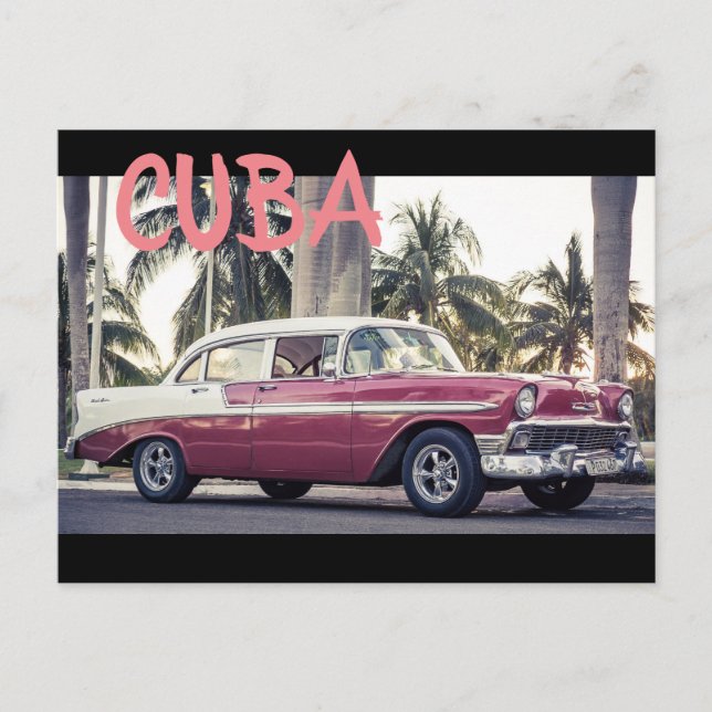 POSTAL CARRO HAVANA CUBA (Anverso)