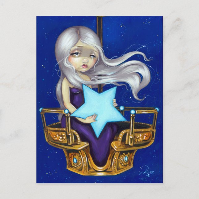 Postal "Carro nocturno" (Anverso)