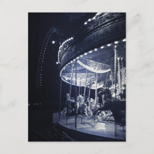 Postal carrusel blanco y negro