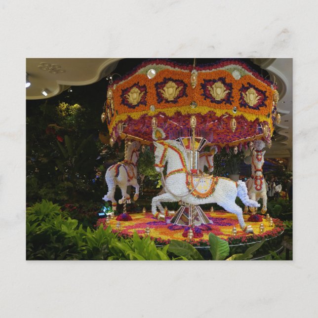 Postal Carrusel floral Wynn Las Vegas Postcard (Anverso)
