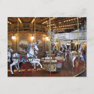 Postal Carrusel vintage de feria