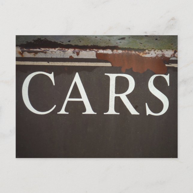 Postal CARS Camión de remolque Rótulo de coches de época (Anverso)
