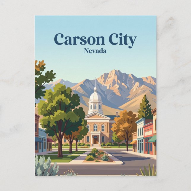 Postal Carson City, Nevada (Anverso)