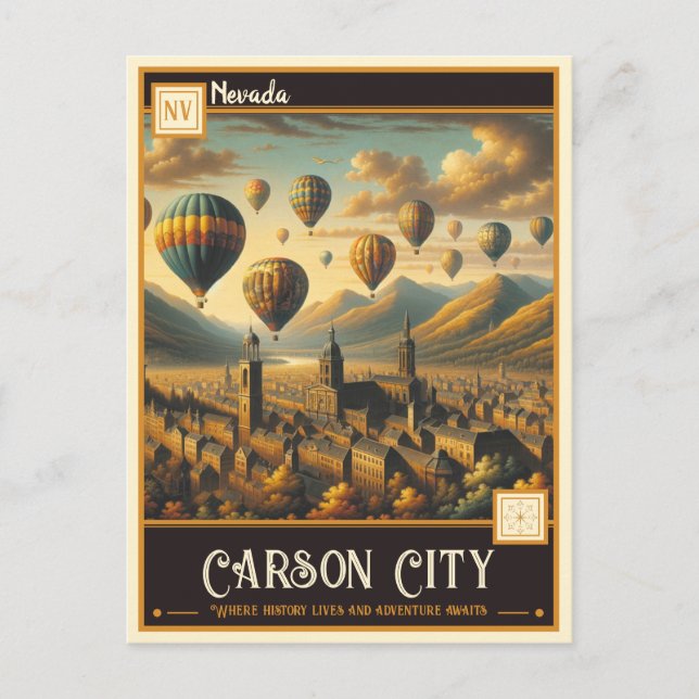 Postal Carson City, Nevada | Vintage (Anverso)