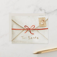 Carta a Santa Rayas Rojas Blancas Navidad