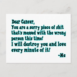Postal Carta al cáncer