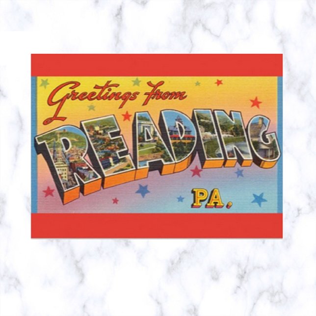 Postal Carta antigua de lectura de Pensilvania en letras  (Subido por el creador)