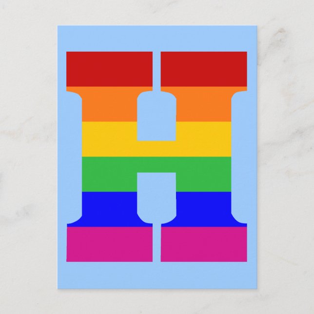 Postal Carta Arcoíris H (Anverso)