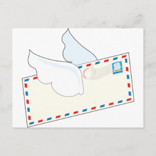 Postal Carta con alas