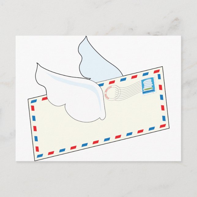 Postal Carta con alas (Anverso)
