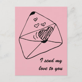 Postal Carta con amor | Estilo romántico