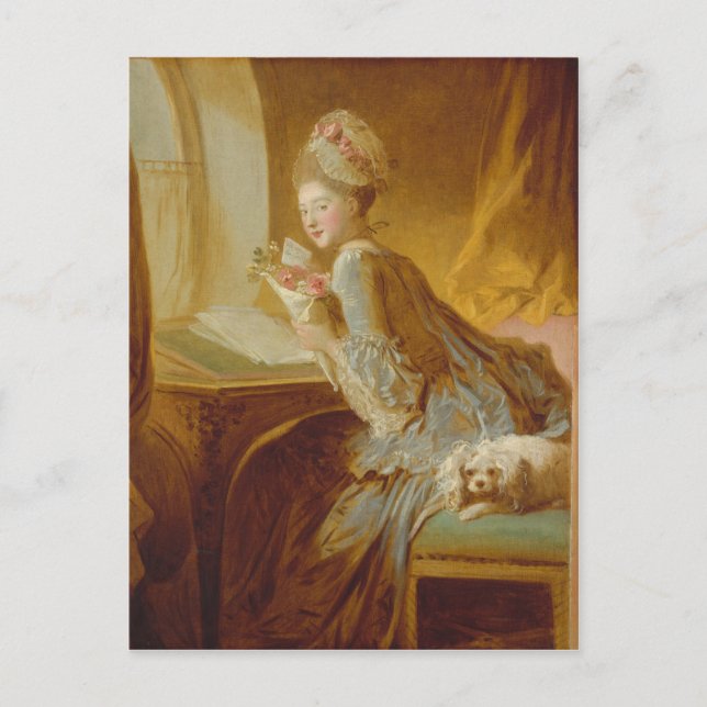 Postal Carta de amor - Jean-Honoré Fragonard (Anverso)