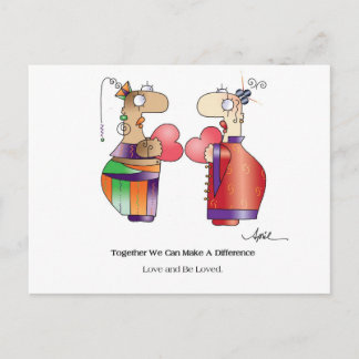 Postal CARTA DE AMOR Y AMOR para April McCallum