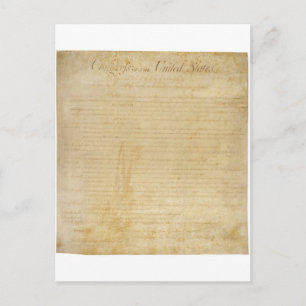 Postal Carta de Derechos de la Constitución original de l