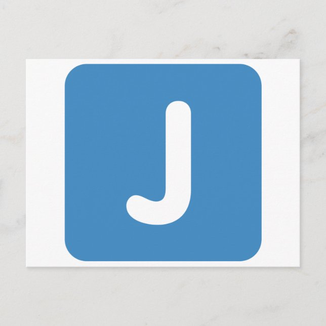 Postal Carta de emoji J Twitter (Anverso)