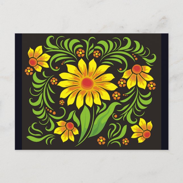 Postal carta de estilo ucraniano (Anverso)