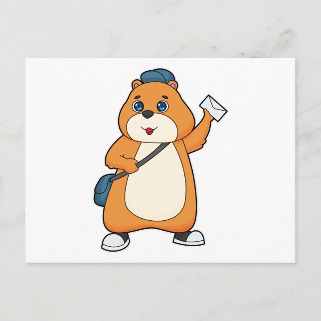Postal Carta de Hamster Postman (Anverso)