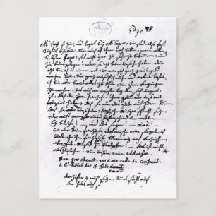 Postal Carta de Mozart a su padre, 5 de abril