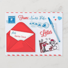 Postal Carta de navidades a Santa Claus