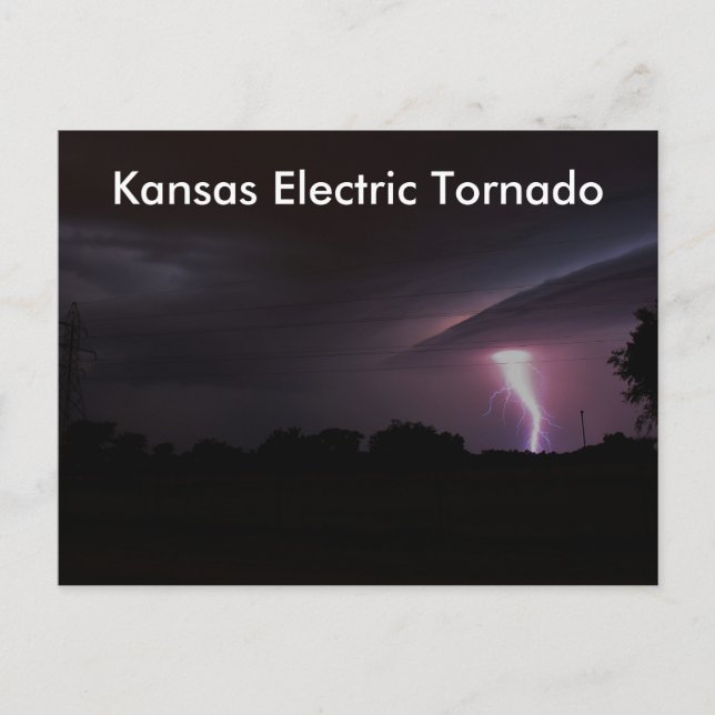 Postal ¡¡CARTA DE POST de Kansas Electrical Tornado!! (Anverso)