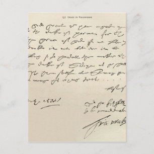 Postal Carta de Sir Francis Drake