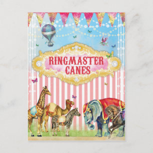 POSTAL CARTA DE TABLA DE CÍRCULO DE CÁNCULO DE VINTAGE DE