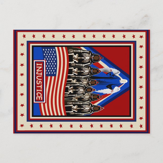 Postal Carta de Tarot - INJUSTICIA - Carta (Anverso)