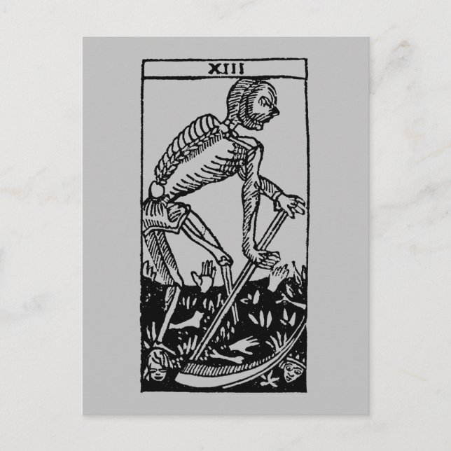 Postal Carta de tarot: Muerte (Anverso)