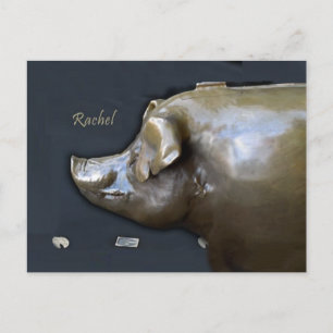 Postal CARTA DEL Calendario 2016 DE RACHEL THE PIGGY BANK