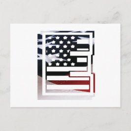 Postal Carta E Monograma Estados Unidos inicial