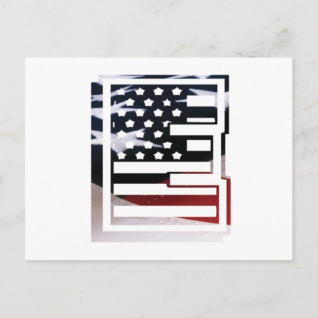 Postal Carta E Monograma Estados Unidos inicial (Anverso)