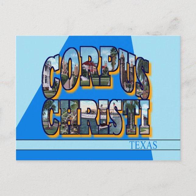 Postal Carta grande de Corpus Christi Texas (Anverso)