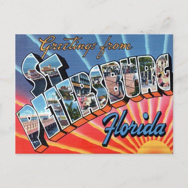Postal Carta grande de la Florida de San Petersburgo (Anverso)
