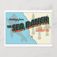 Carta grande de Sea Ranch Postcard - versión 2