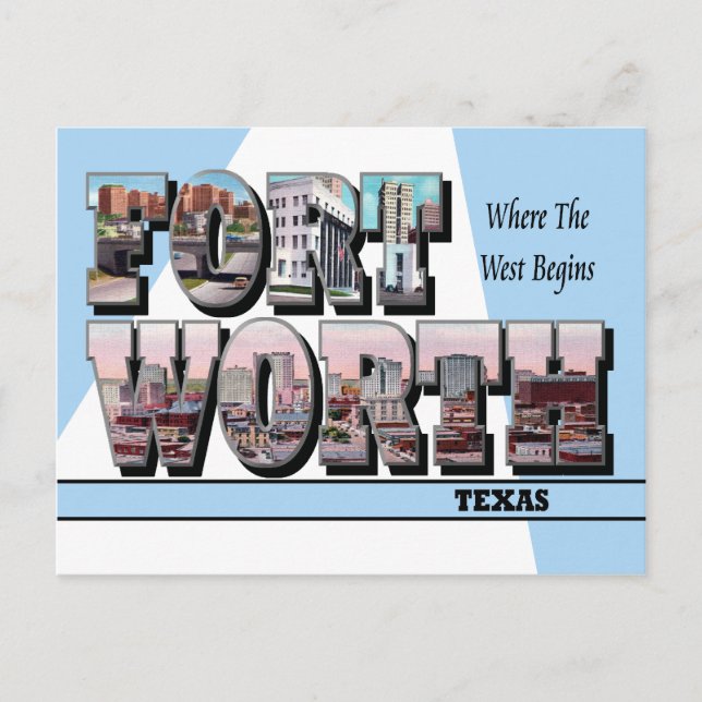 Postal Carta grande Fort Worth Texas Postcard (Anverso)