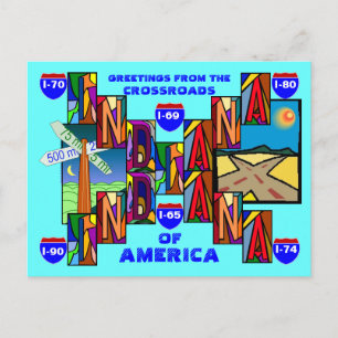 POSTAL ¡CARTA GRANDE MODERNA GRANDE DE INDIANA GRANDES PO