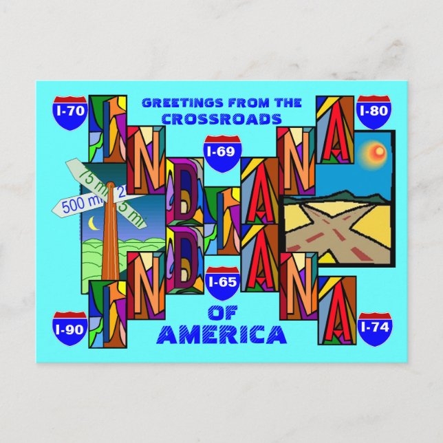 POSTAL ¡CARTA GRANDE MODERNA GRANDE DE INDIANA GRANDES PO (Anverso)