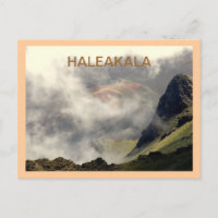 CARTA POSTAL, "HALEAKALA SE LEVANTA A TRAVÉS DE LA