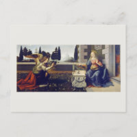 CARTA POSTAL: LEONARDO DA VINCI :LA ANUNCIACIÓN