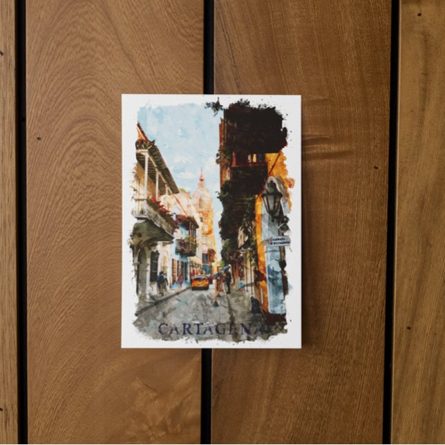 Postal Cartagena Colombia City Street View (cartagena colombia street view postcard)
