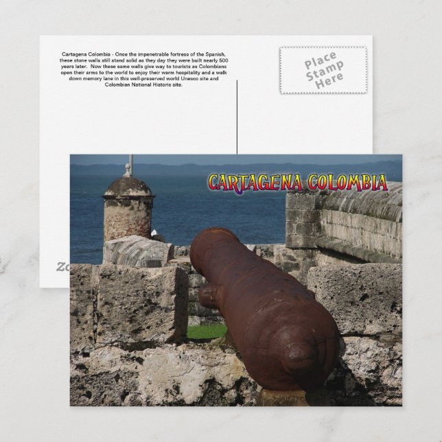 Postal Cartagena Colombia Post Card (Anverso / Reverso)