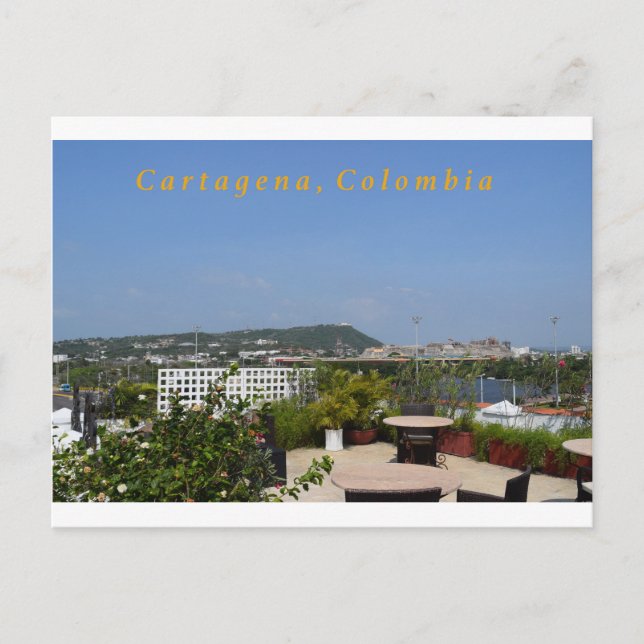Postal Cartagena Vista en la azotea (Anverso)