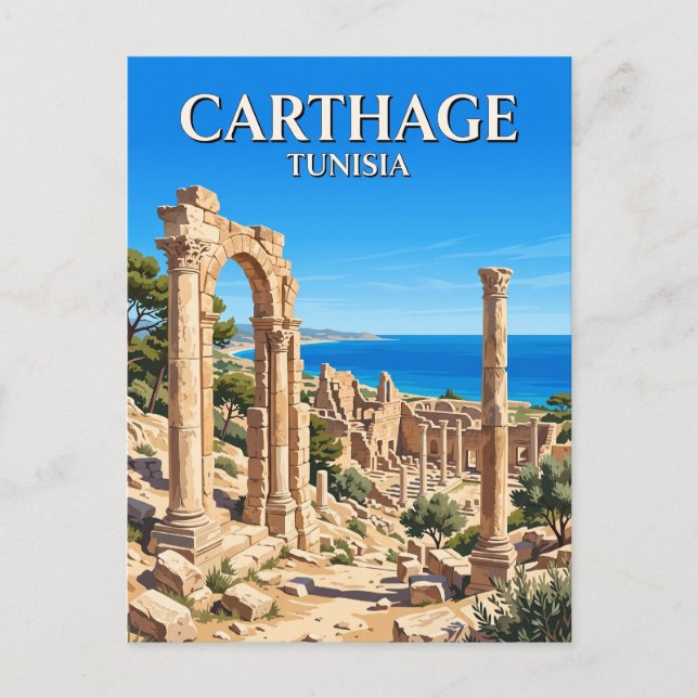 Postal Cartago Túnez (Anverso)