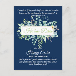 Postal Cartas católicas de EASTER Cita de la Biblia Versa