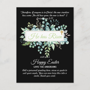 Postal Cartas católicas de EASTER Cita de la Biblia Versa